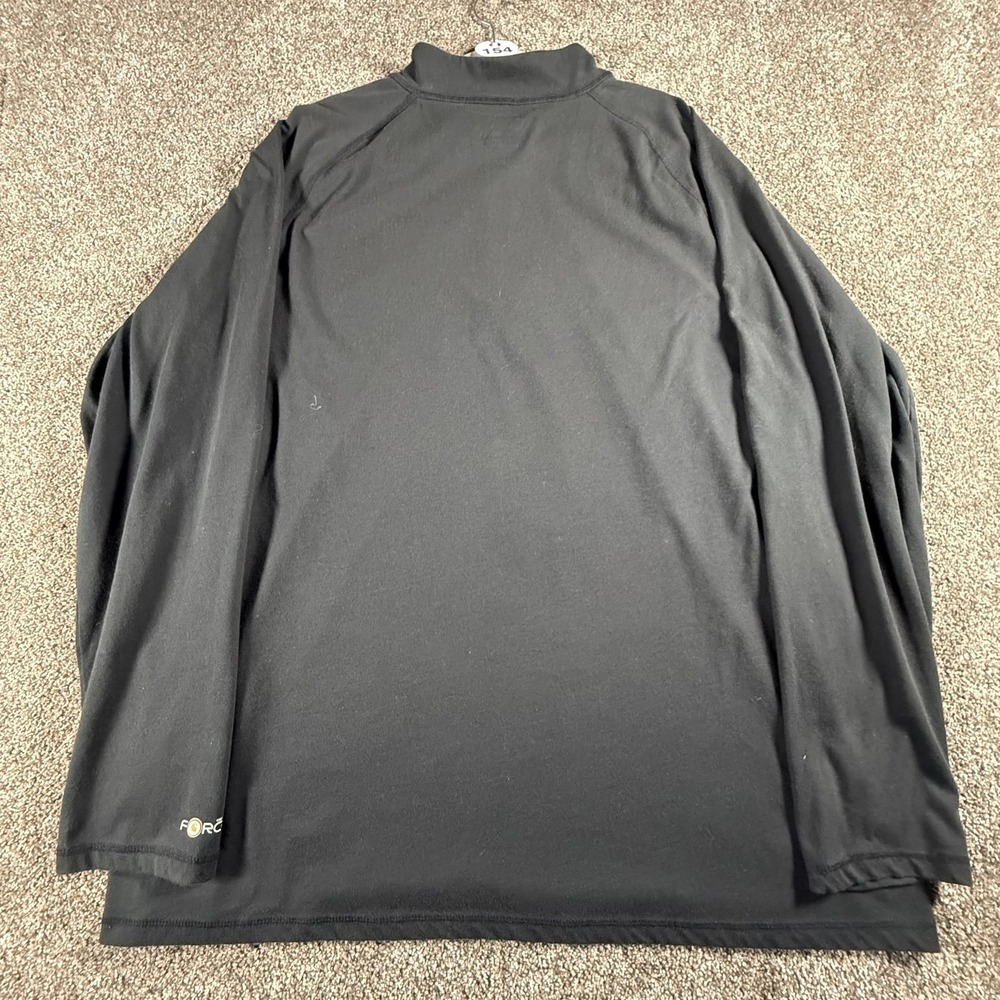 Carhartt Mens Force 1/4 Zip Pullover 2XL Black Long Sleeve Relaxed Fit - Picture 4 of 6